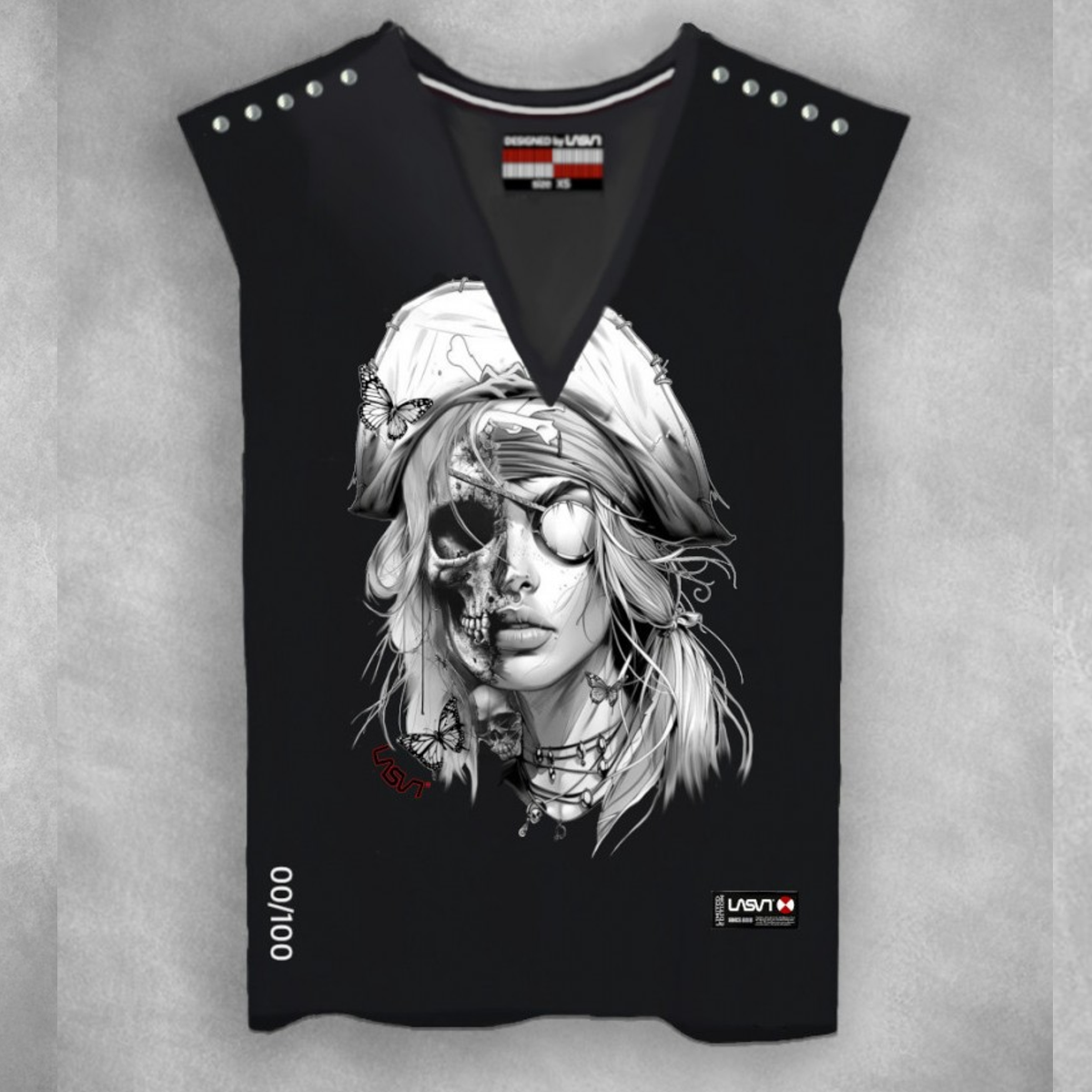 camiseta-de-mujer-lasal-pirata-negro