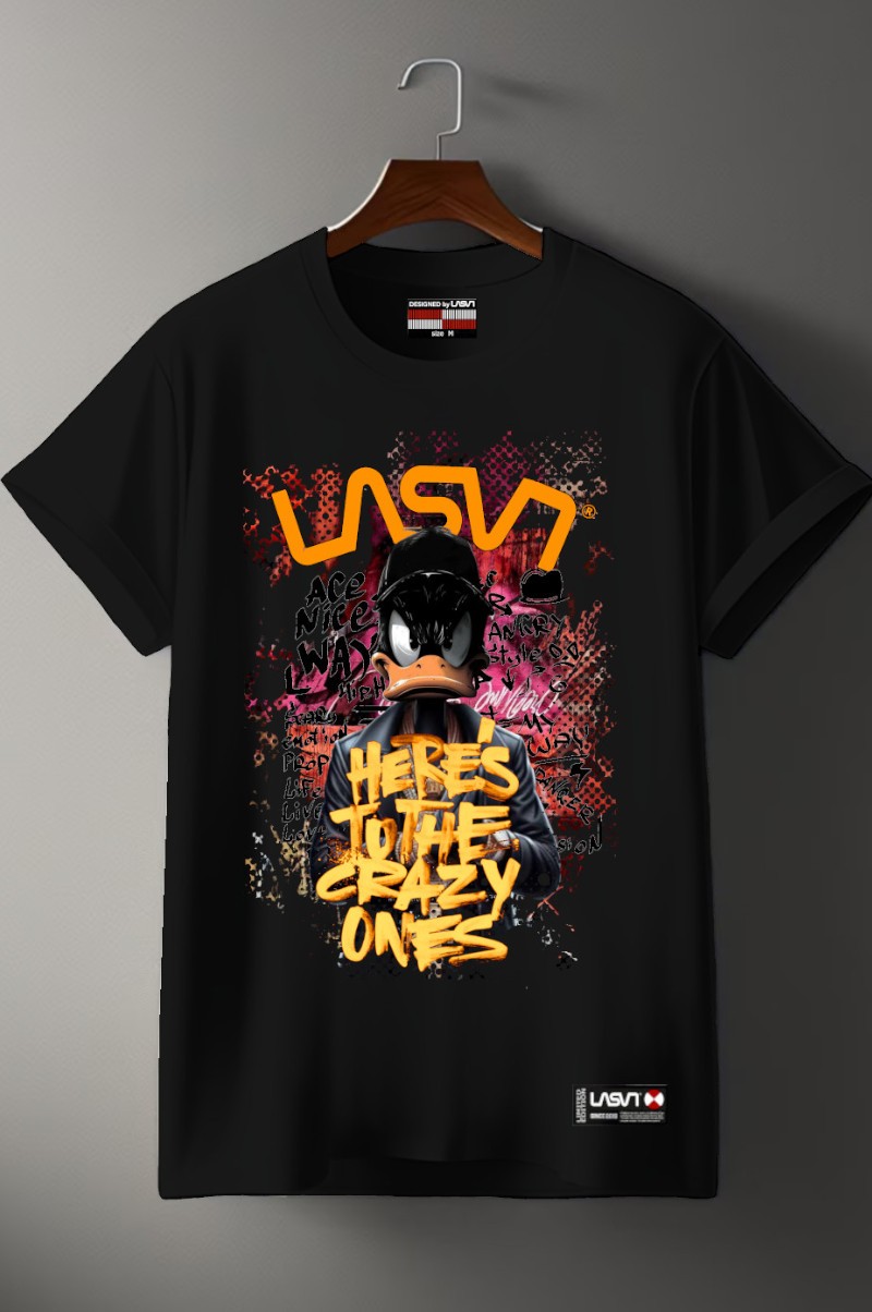 camiseta-de-hombre-lasal-duck-negro