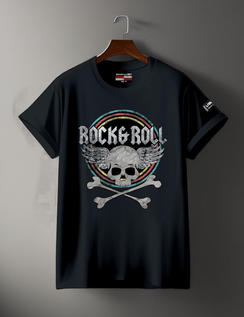 camiseta-de-hombre-lasal-fly-rock-negro